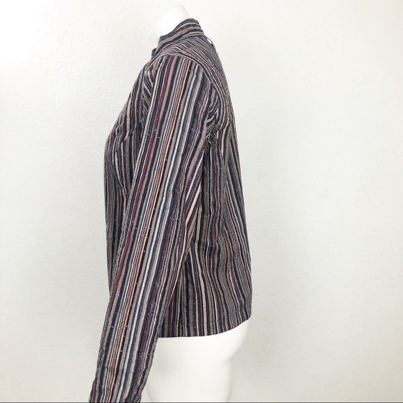 Coldwater Creek Reversible Blue Tan Wine Jacket Size P Med - Picture 5 of 7